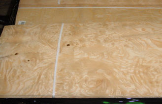 Decorativo tagliato Guarter di legno dell'impiallacciatura della mobilia del Burl con giallo