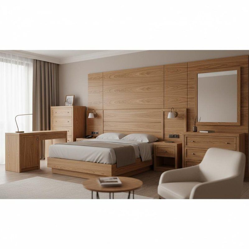 Arredamento per hotel 3-5 stelle naturale Americano White Ash Crown Veneer Scegliere per arredamento per hotel e lavori di legno interni